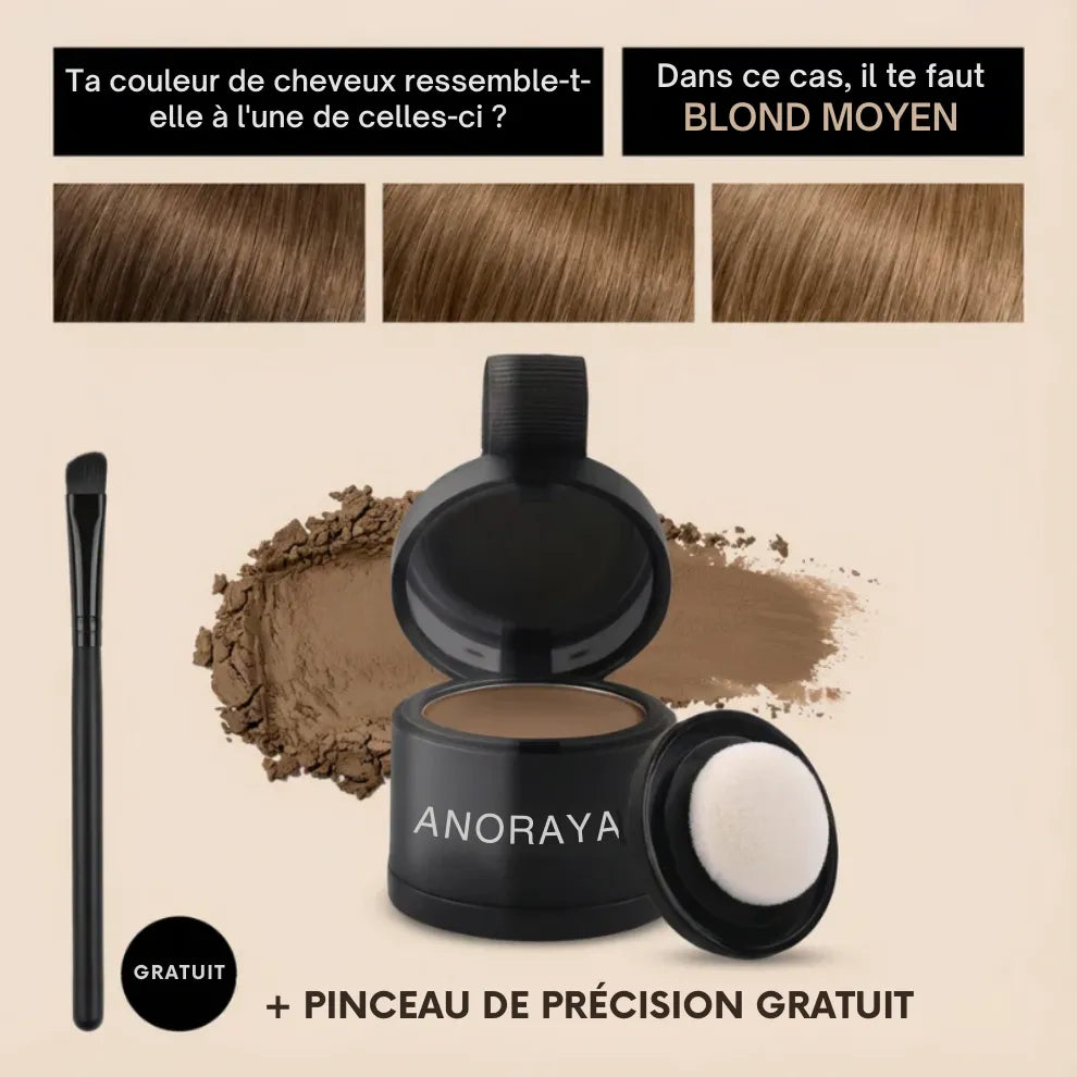 Anoraya™ – Couverture instantanée des racines et des cheveux gris