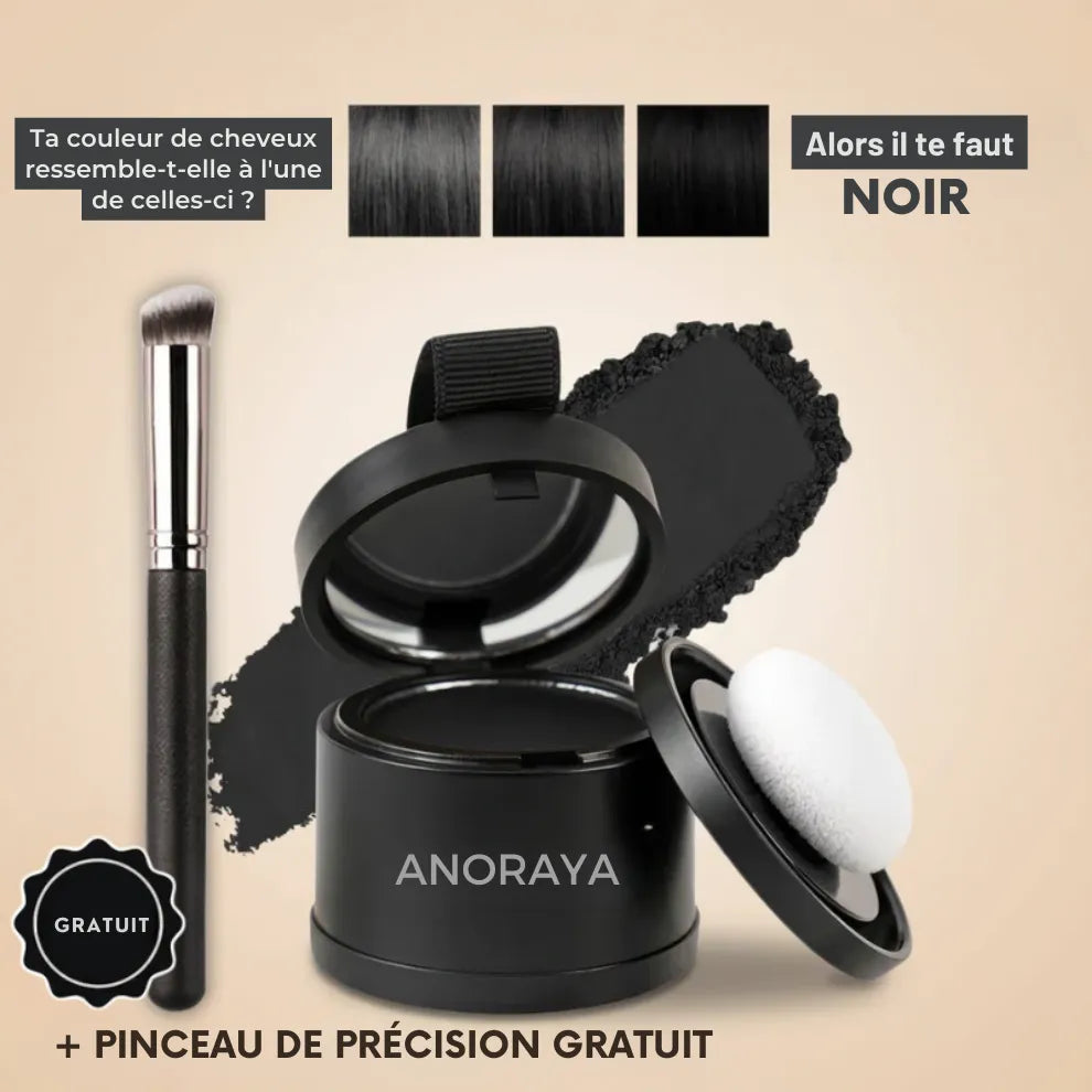 Anoraya™ – Couverture instantanée des racines et des cheveux gris