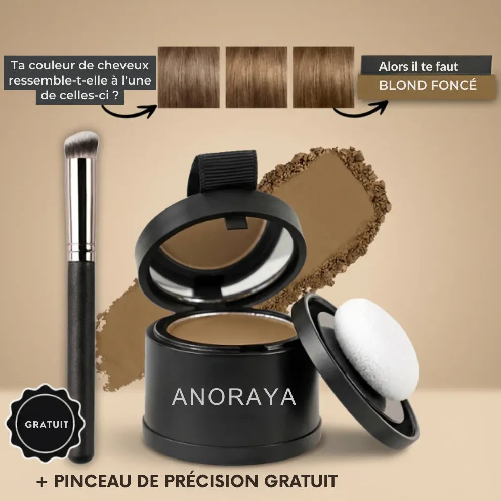 Anoraya™ – Couverture instantanée des racines et des cheveux gris
