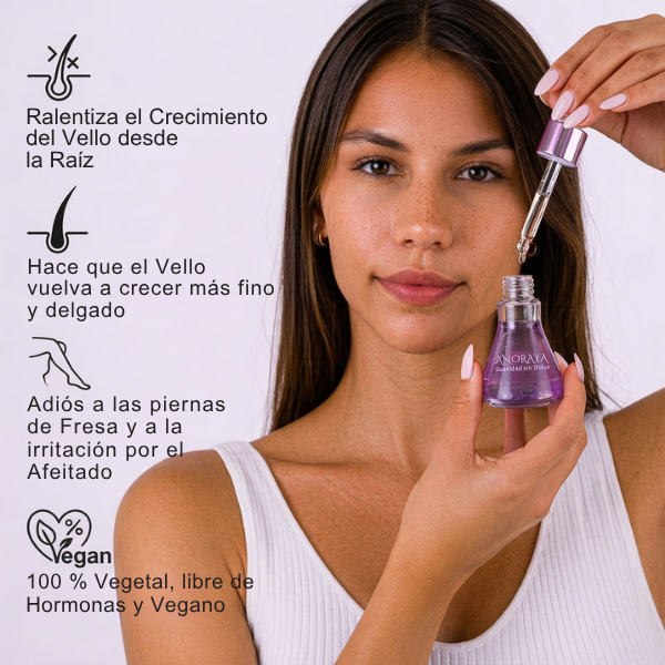 Inhibidor vegetal del crecimiento del vello