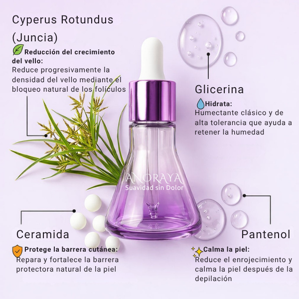 Inhibidor vegetal del crecimiento del vello